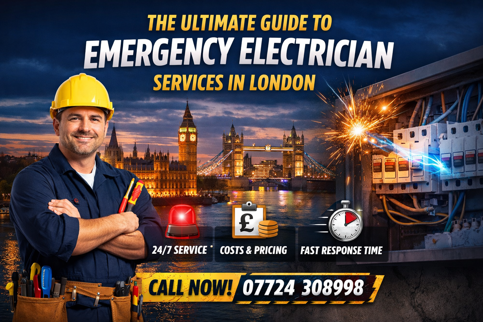 Emergency electrician services in London