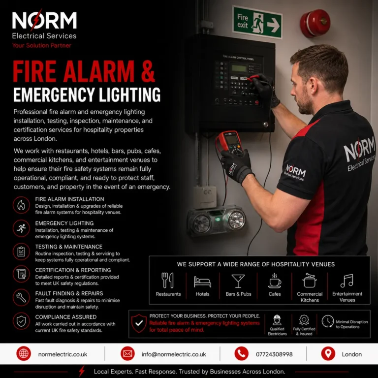 Fire alarm and emergency lighting services
