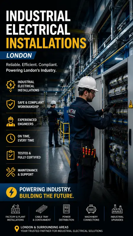 Industrial electrical installations in London