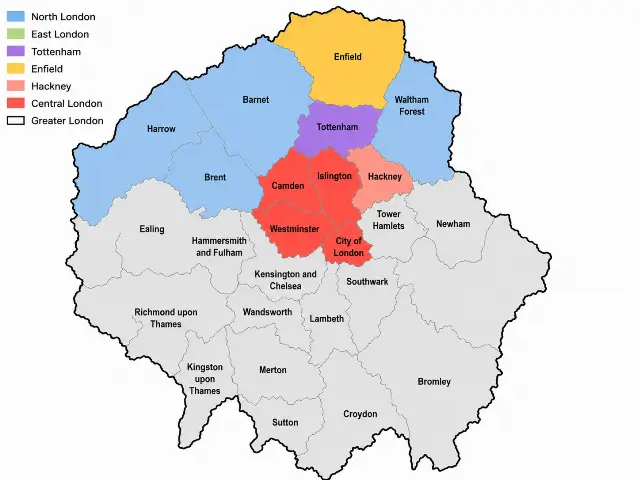 Areas We Cover in London